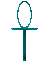 Tiny Blue Ankh